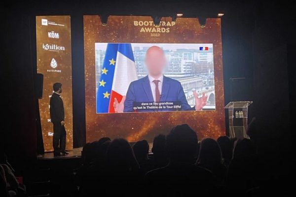 photo de l'ecran de projection à l'evenement boostrap